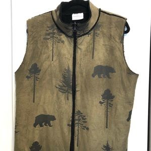 Men's Vintage Robert Kitchen Hunting/Fishing/Outdoor Suede vest Size XL